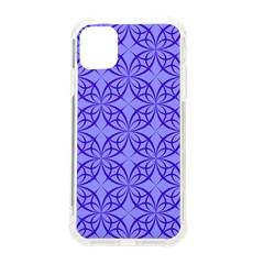 Decor Pattern Blue Curved Line Iphone 11 Tpu Uv Print Case by Semog4