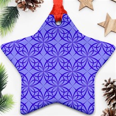 Decor Pattern Blue Curved Line Ornament (star)