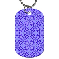 Decor Pattern Blue Curved Line Dog Tag (one Side) by Semog4