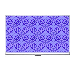 Decor Pattern Blue Curved Line Business Card Holder by Semog4