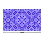 Decor Pattern Blue Curved Line Business Card Holder Front