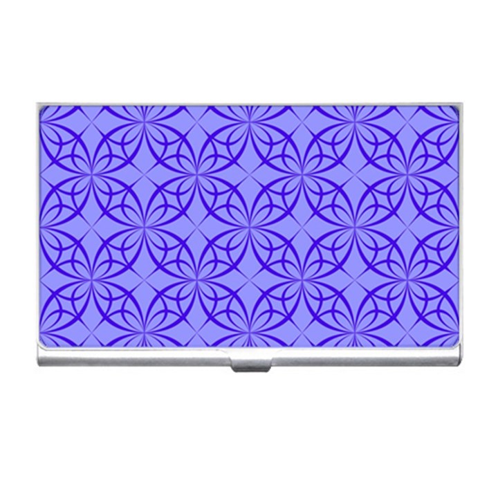 Decor Pattern Blue Curved Line Business Card Holder