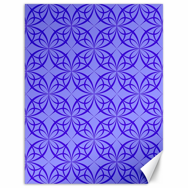 Decor Pattern Blue Curved Line Canvas 18  x 24 