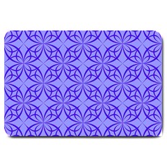 Decor Pattern Blue Curved Line Large Doormat by Semog4