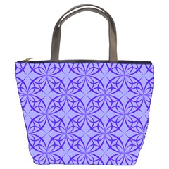 Decor Pattern Blue Curved Line Bucket Bag by Semog4