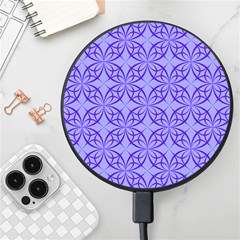 Decor Pattern Blue Curved Line Wireless Fast Charger(black)