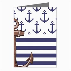 Anchor Background Design Greeting Cards (pkg Of 8)