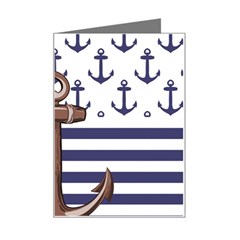 Anchor Background Design Mini Greeting Card by Semog4