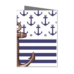 Anchor Background Design Mini Greeting Cards (pkg Of 8)