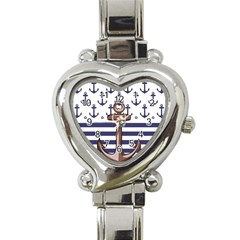 Anchor Background Design Heart Italian Charm Watch