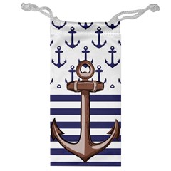 Anchor Background Design Jewelry Bag by Semog4