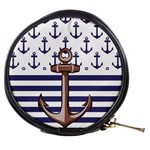 Anchor Background Design Mini Makeup Bag Front