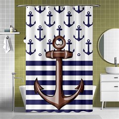 Anchor Background Design Shower Curtain 48  X 72  (small)  by Semog4