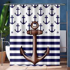 Anchor Background Design Shower Curtain 60  X 72  (medium)  by Semog4