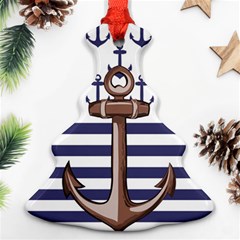 Anchor Background Design Ornament (christmas Tree) 