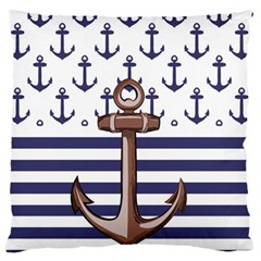 Anchor Background Design Standard Premium Plush Fleece Cushion Case (one Side) by Semog4