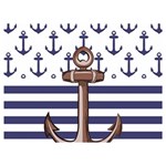 Anchor Background Design Premium Plush Fleece Blanket (Extra Small) 40 x30  Blanket Front