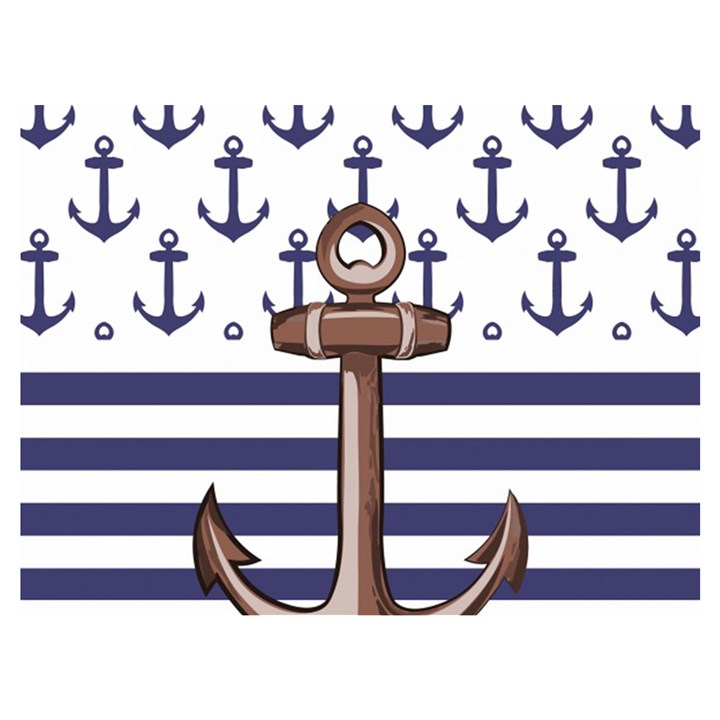 Anchor Background Design Premium Plush Fleece Blanket (Extra Small)