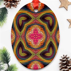 Kaleidoscope Art Pattern Ornament Ornament (oval)