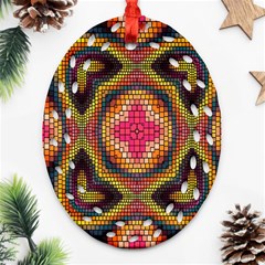 Kaleidoscope Art Pattern Ornament Ornament (oval Filigree)