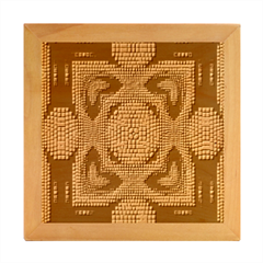 Kaleidoscope Art Pattern Ornament Wood Photo Frame Cube