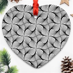 Abstract Seamless Pattern Heart Ornament (two Sides)