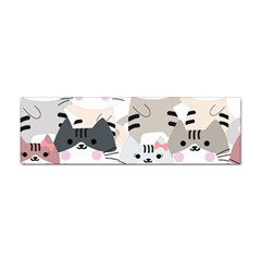 Cute Cat Couple Seamless Pattern Cartoon Sticker Bumper (100 pack)