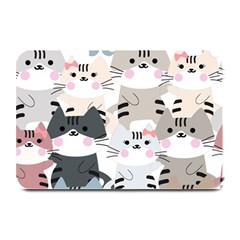 Cute Cat Couple Seamless Pattern Cartoon Plate Mats