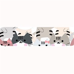 Cute Cat Couple Seamless Pattern Cartoon Large Bar Mat