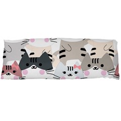 Cute Cat Couple Seamless Pattern Cartoon Body Pillow Case Dakimakura (Two Sides)