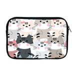 Cute Cat Couple Seamless Pattern Cartoon Apple MacBook Pro 17  Zipper Case Front