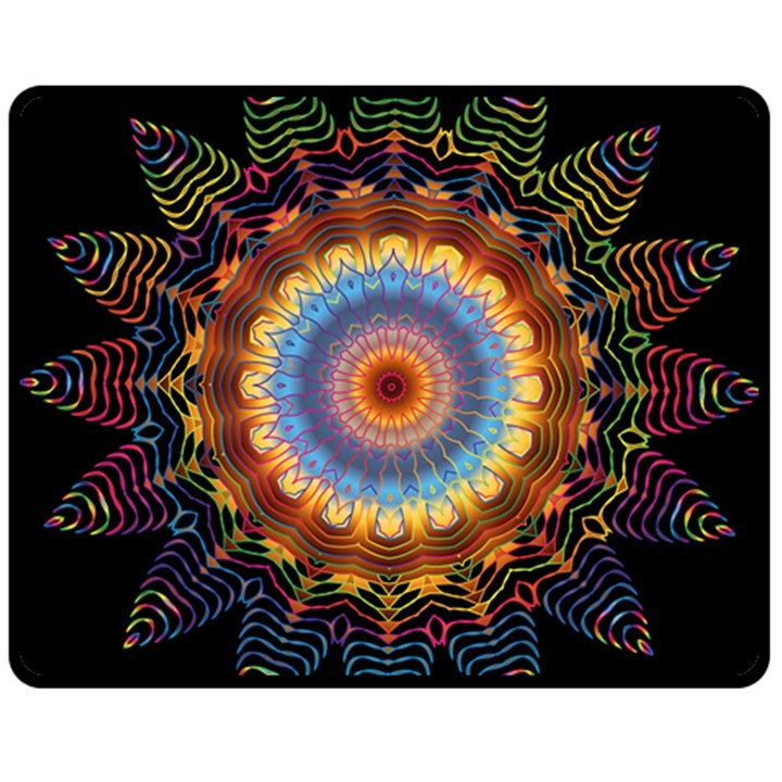 Colorful Prismatic Chromatic Two Sides Fleece Blanket (Medium)