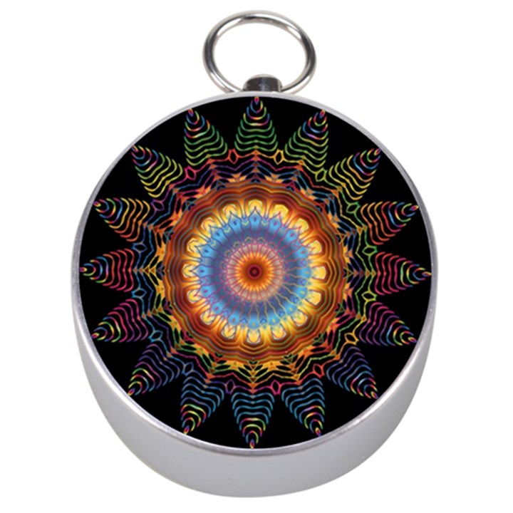 Colorful Prismatic Chromatic Silver Compasses