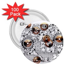 Gears Movement Machine 2.25  Buttons (100 pack) 