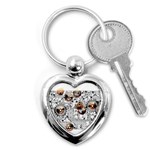 Gears Movement Machine Key Chain (Heart) Front