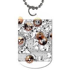 Gears Movement Machine Dog Tag (one Side) by Semog4