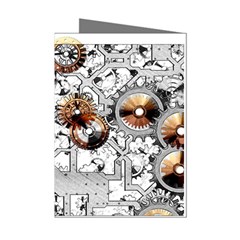 Gears Movement Machine Mini Greeting Cards (pkg Of 8)