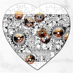 Gears Movement Machine Jigsaw Puzzle (Heart)