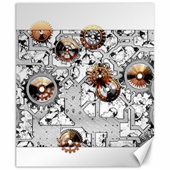 Gears Movement Machine Canvas 8  x 10 