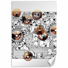 Gears Movement Machine Canvas 12  X 18  by Semog4