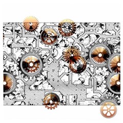 Gears Movement Machine Wooden Puzzle Square