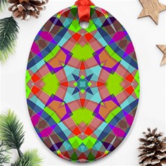 Farbenpracht Kaleidoscope Pattern Ornament (oval)