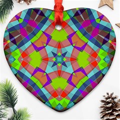 Farbenpracht Kaleidoscope Pattern Ornament (heart)