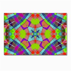 Farbenpracht Kaleidoscope Pattern Postcard 4 x 6  (pkg Of 10) by Semog4