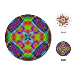 Farbenpracht Kaleidoscope Pattern Playing Cards Single Design (round) by Semog4