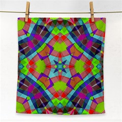 Farbenpracht Kaleidoscope Pattern Face Towel by Semog4