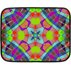 Farbenpracht Kaleidoscope Pattern Two Sides Fleece Blanket (mini)