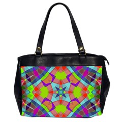 Farbenpracht Kaleidoscope Pattern Oversize Office Handbag (2 Sides) by Semog4