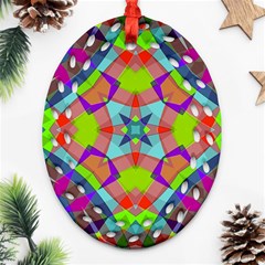 Farbenpracht Kaleidoscope Pattern Ornament (oval Filigree)