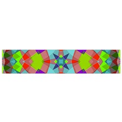 Farbenpracht Kaleidoscope Pattern Small Premium Plush Fleece Scarf